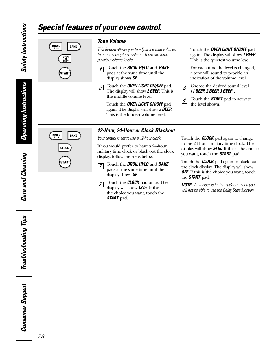 Special features of your oven control | GE JB910 User Manual | Page 28 / 48