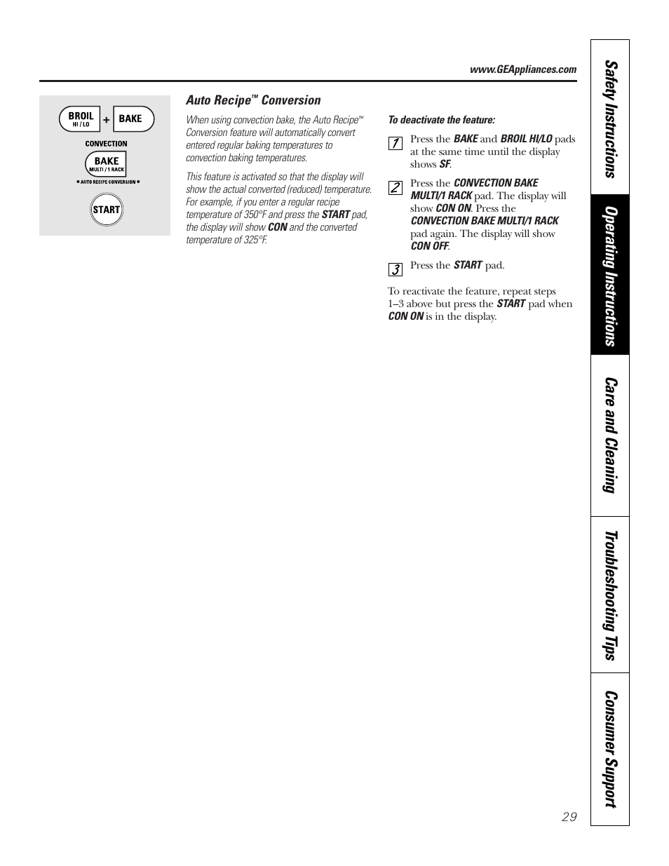 GE JB910 User Manual | Page 29 / 48