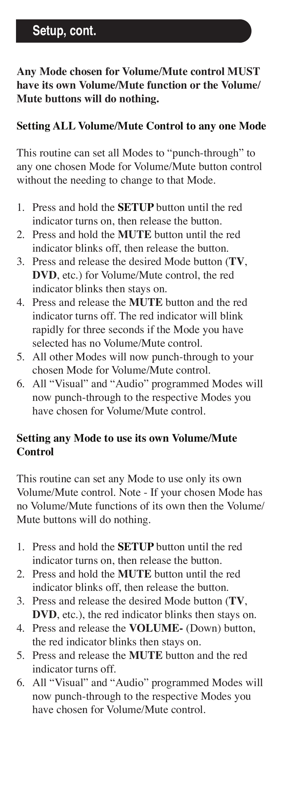 Setup, cont | GE 24929 User Manual | Page 12 / 16