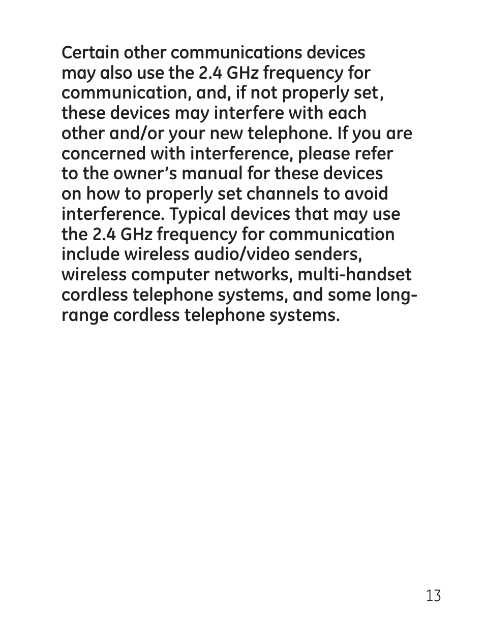 GE 00016 User Manual | Page 13 / 112