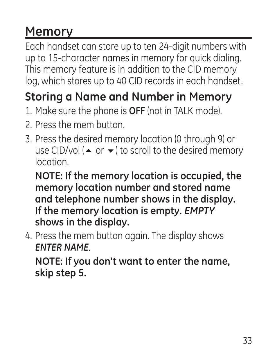 GE 00016 User Manual | Page 33 / 112