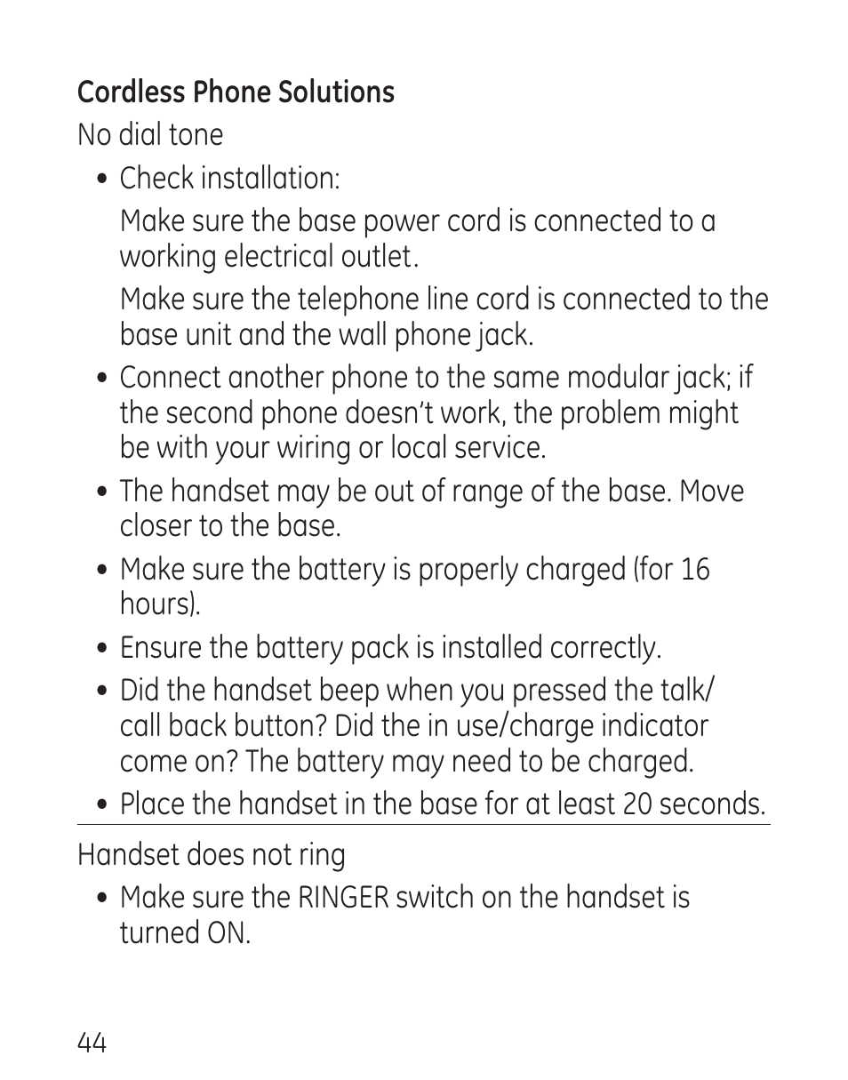 GE 00016 User Manual | Page 44 / 112