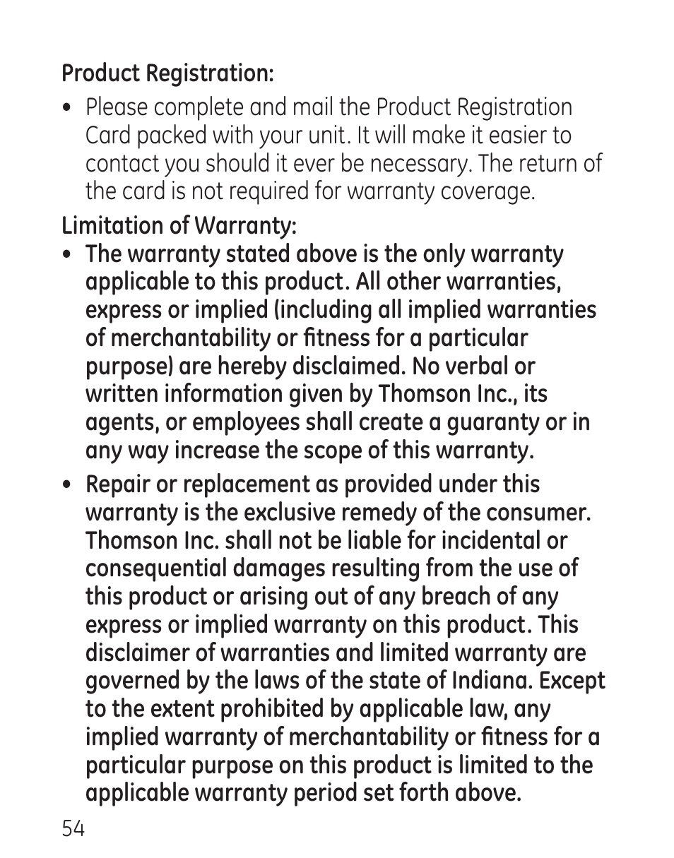 GE 00016 User Manual | Page 54 / 112