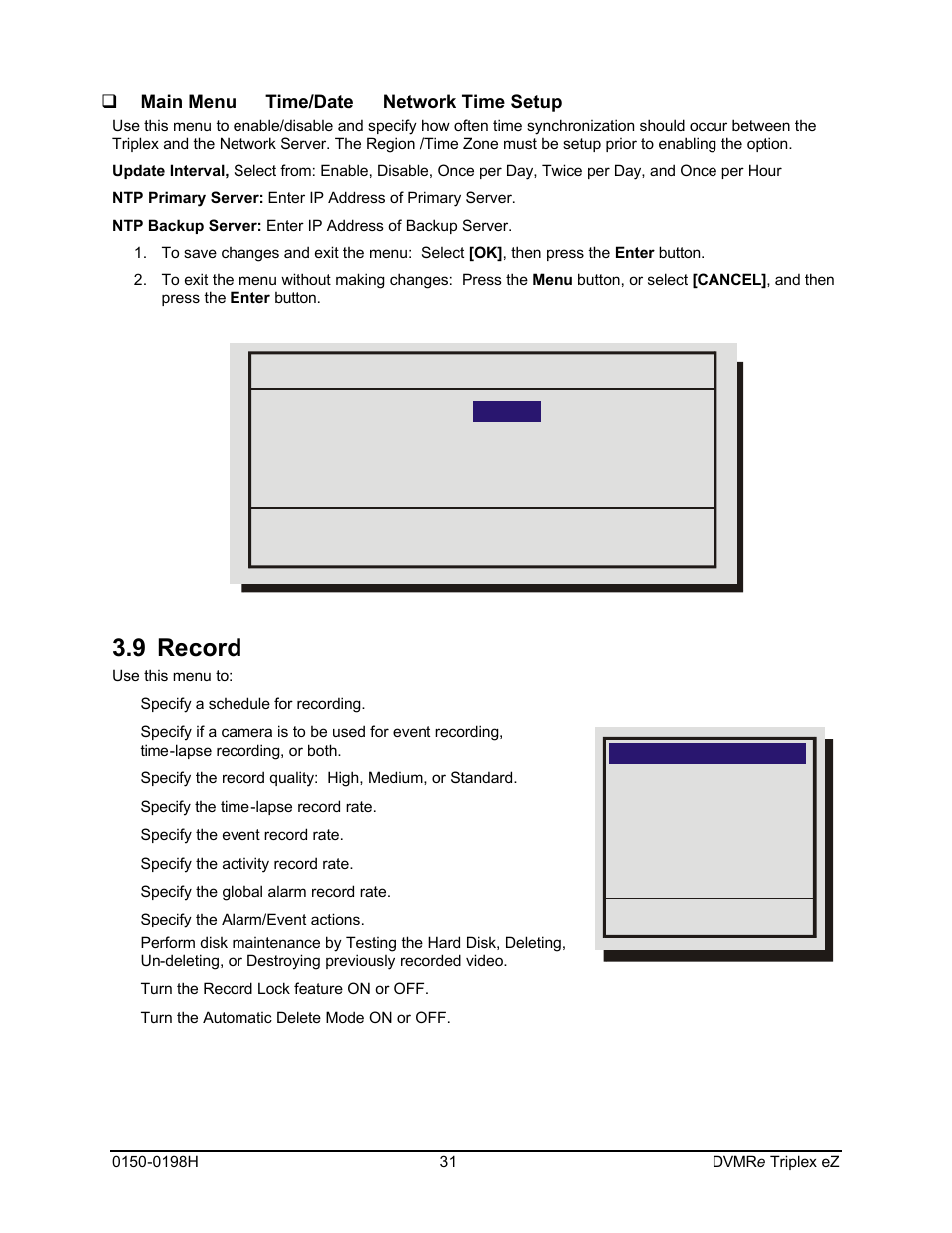 9 record | GE Triplex DVMRe 4eZT User Manual | Page 31 / 81