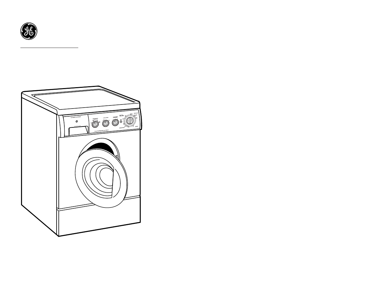Wsxh208vww—ge spacemaker, Extra-large capacity front loading washer | GE Spacemaker WSXH208VWW User Manual | Page 2 / 2