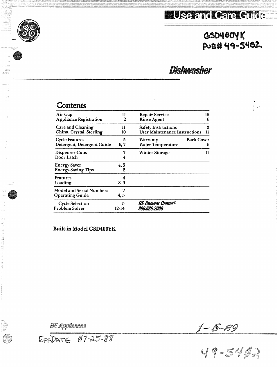 GE 165D3080P049 User Manual | 16 pages