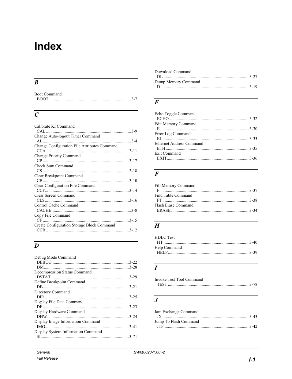Index | GE 68K System User Manual | Page 111 / 112