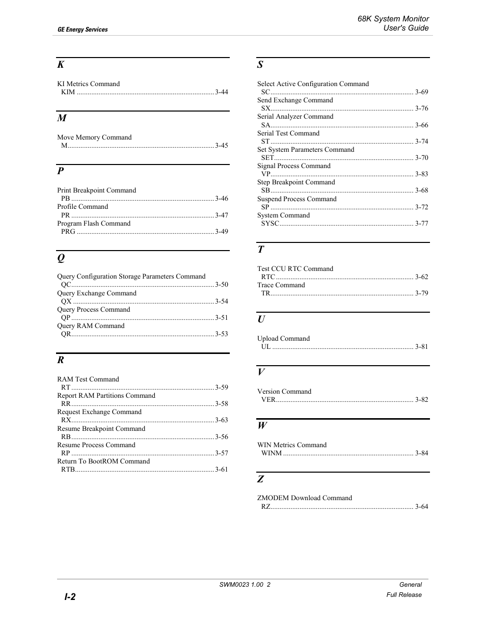 GE 68K System User Manual | Page 112 / 112