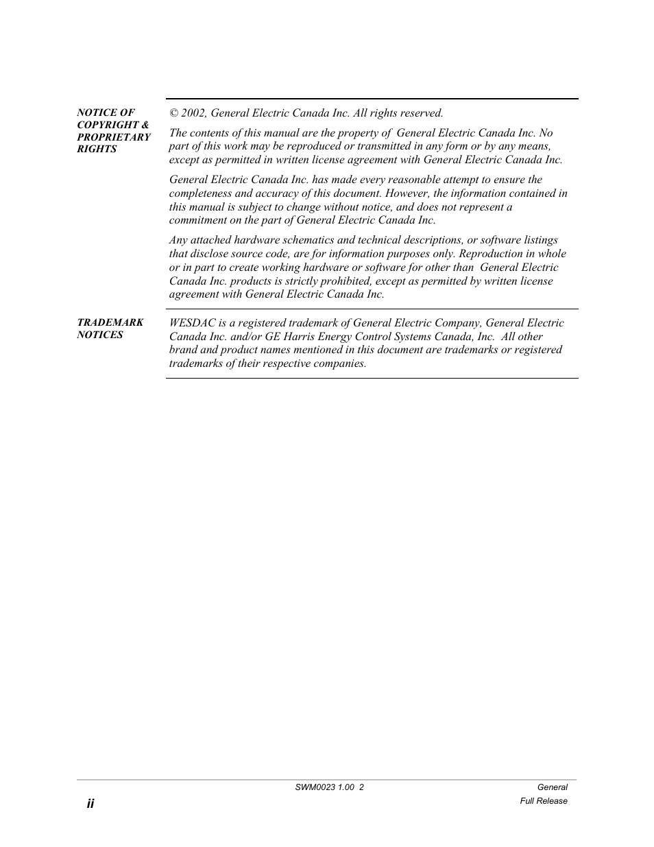 GE 68K System User Manual | Page 2 / 112