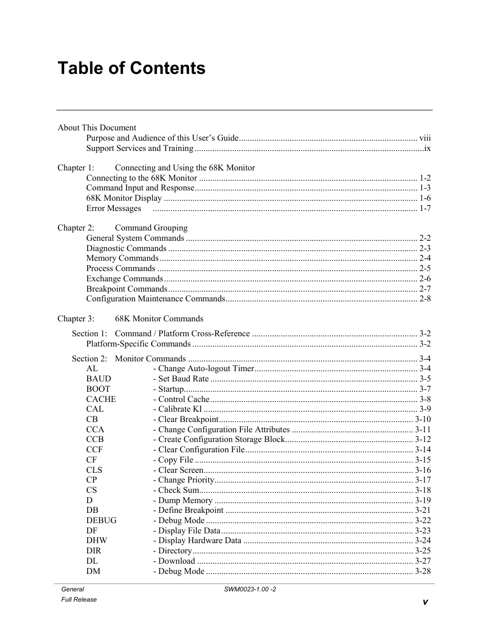GE 68K System User Manual | Page 5 / 112