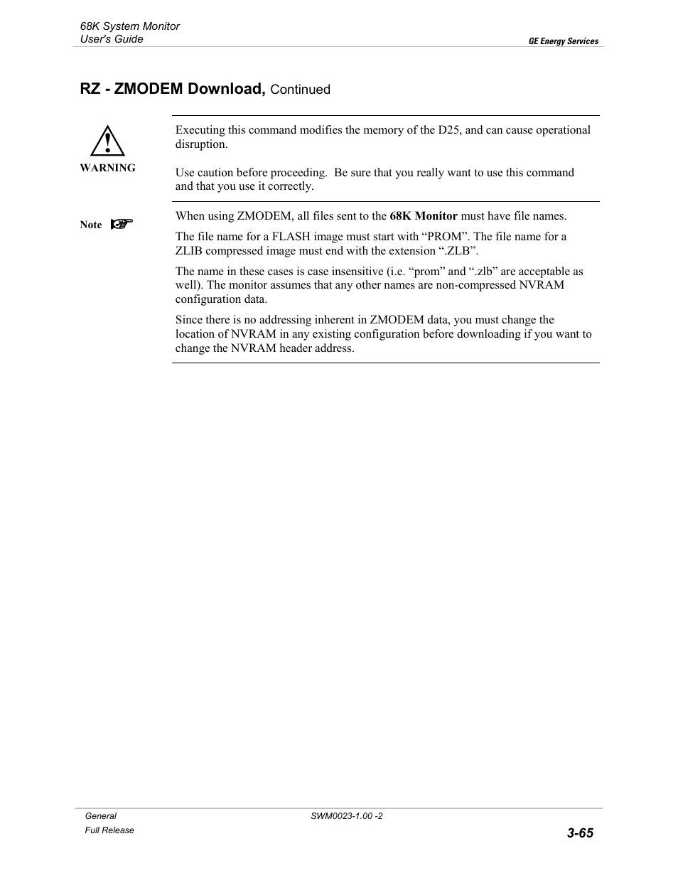 GE 68K System User Manual | Page 91 / 112