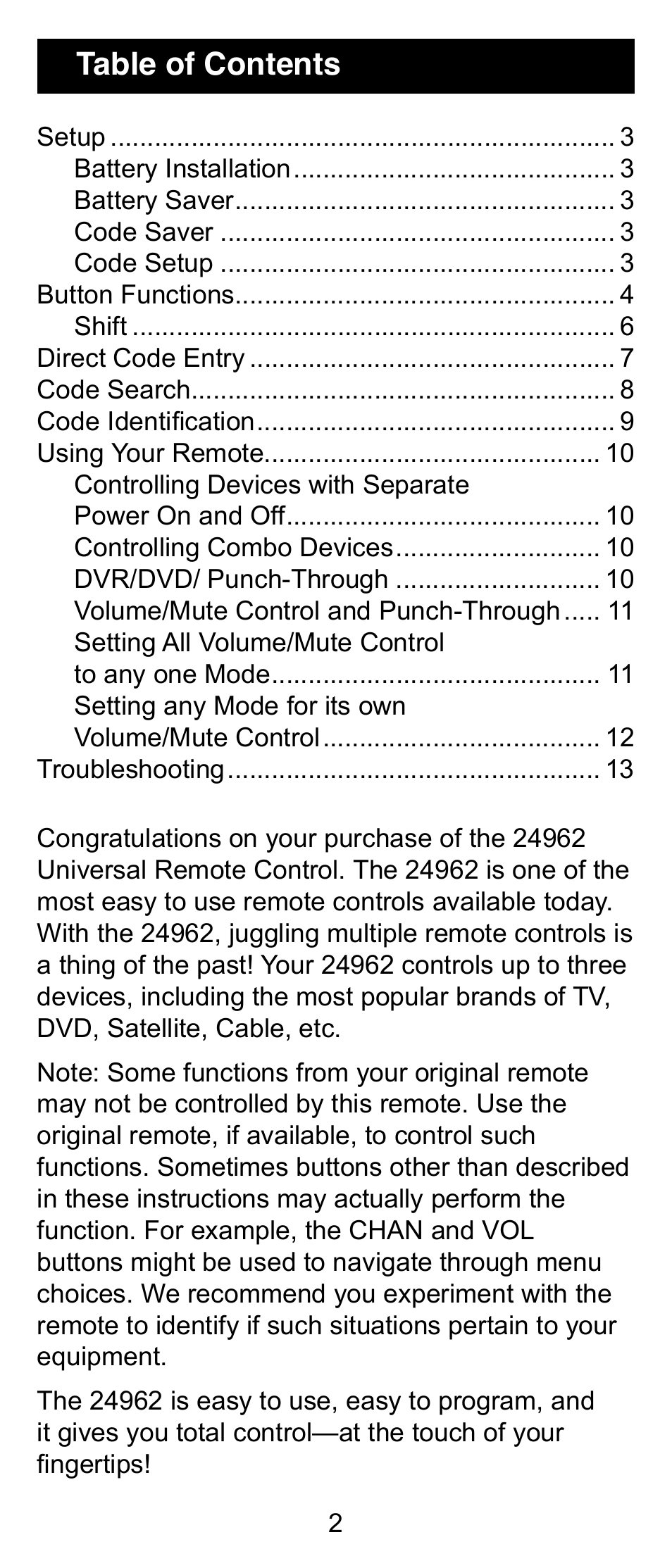 GE 24962 User Manual | Page 2 / 16