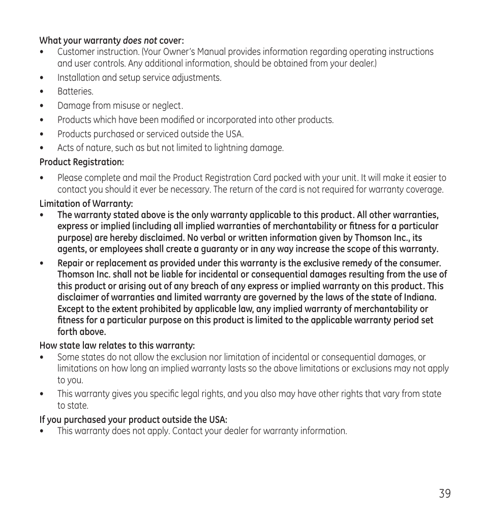 GE 28115 User Manual | Page 39 / 84