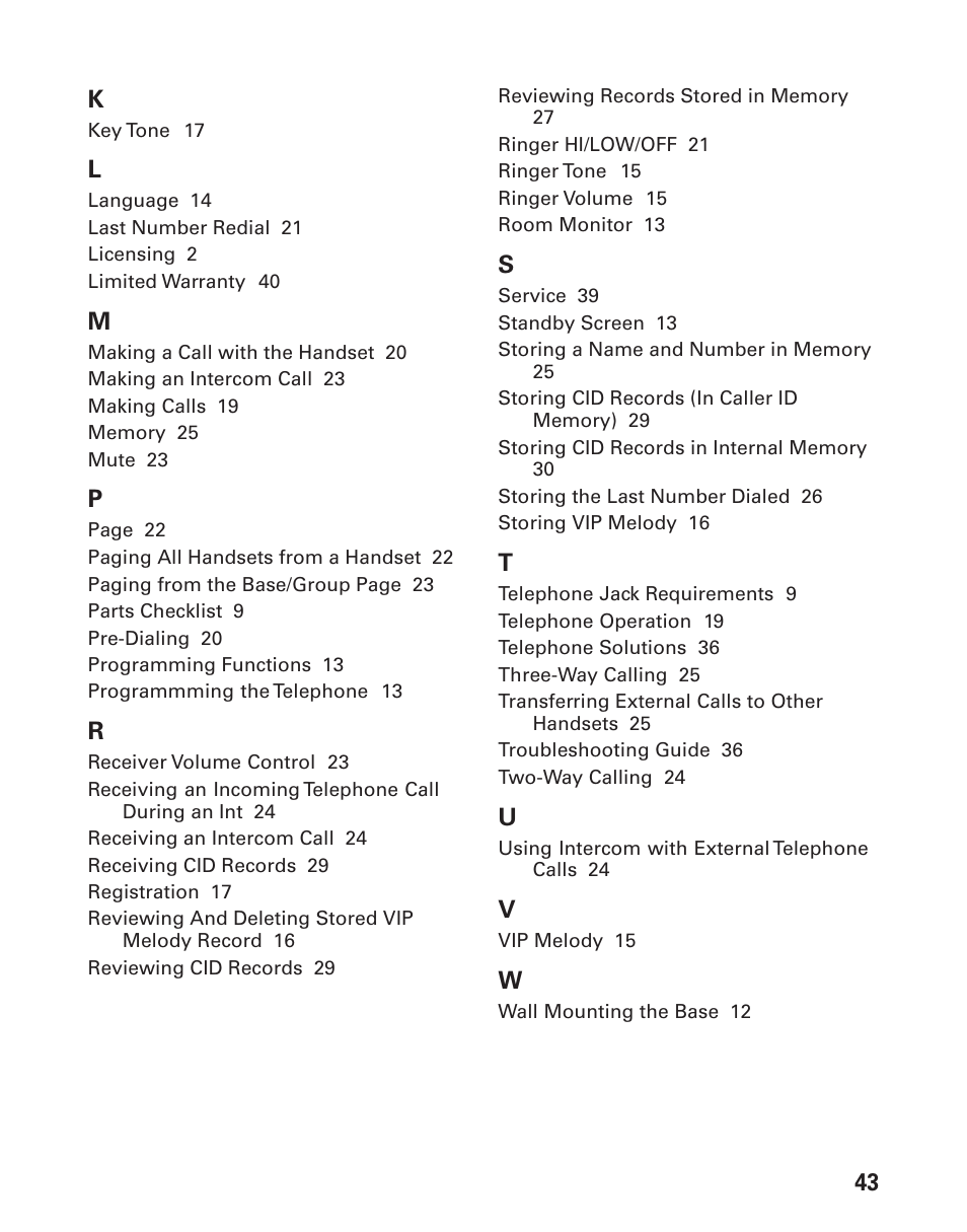 43 k | GE 25831 User Manual | Page 43 / 88