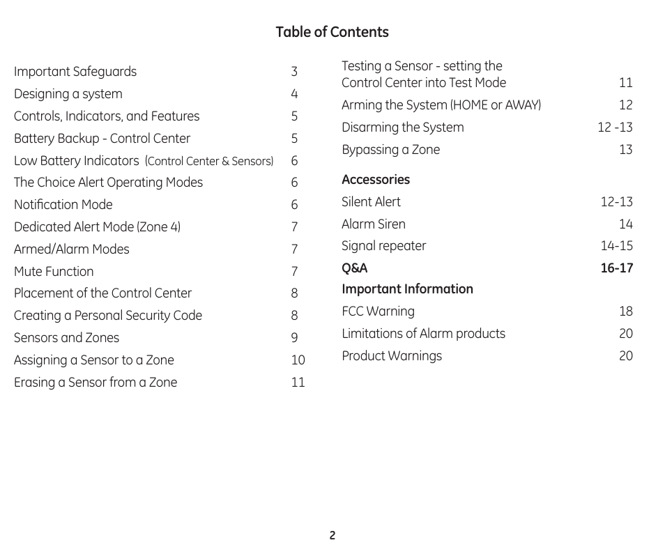 GE 45129 User Manual | Page 2 / 20