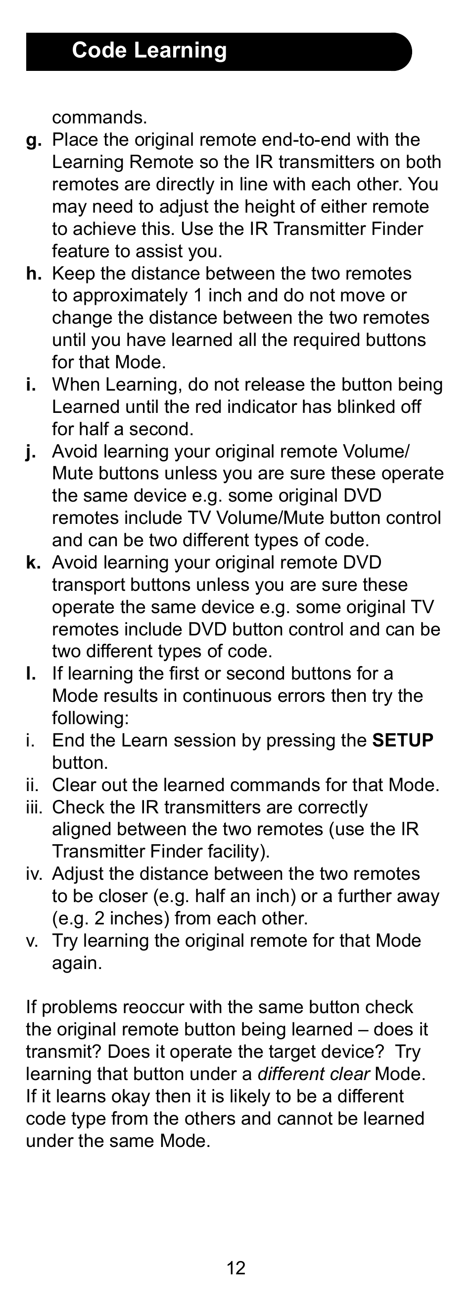 Code learning | GE 24958 User Manual | Page 12 / 20