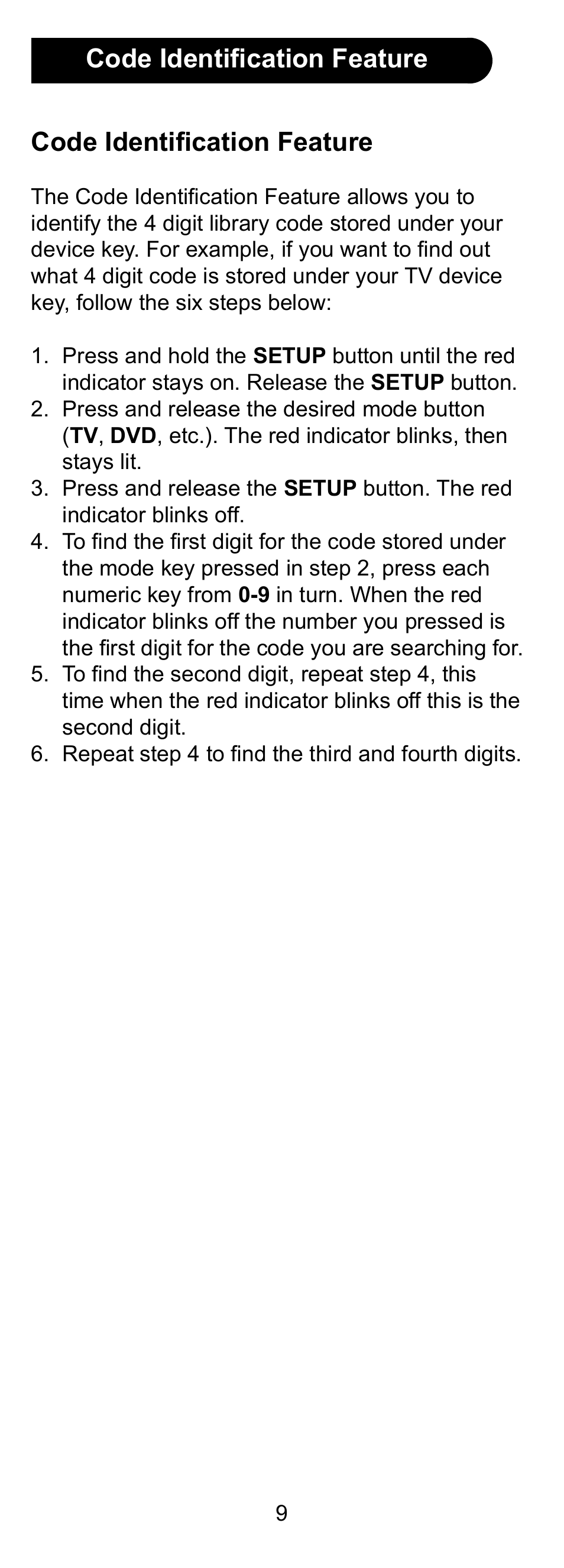 Code identification feature | GE 24958 User Manual | Page 9 / 20