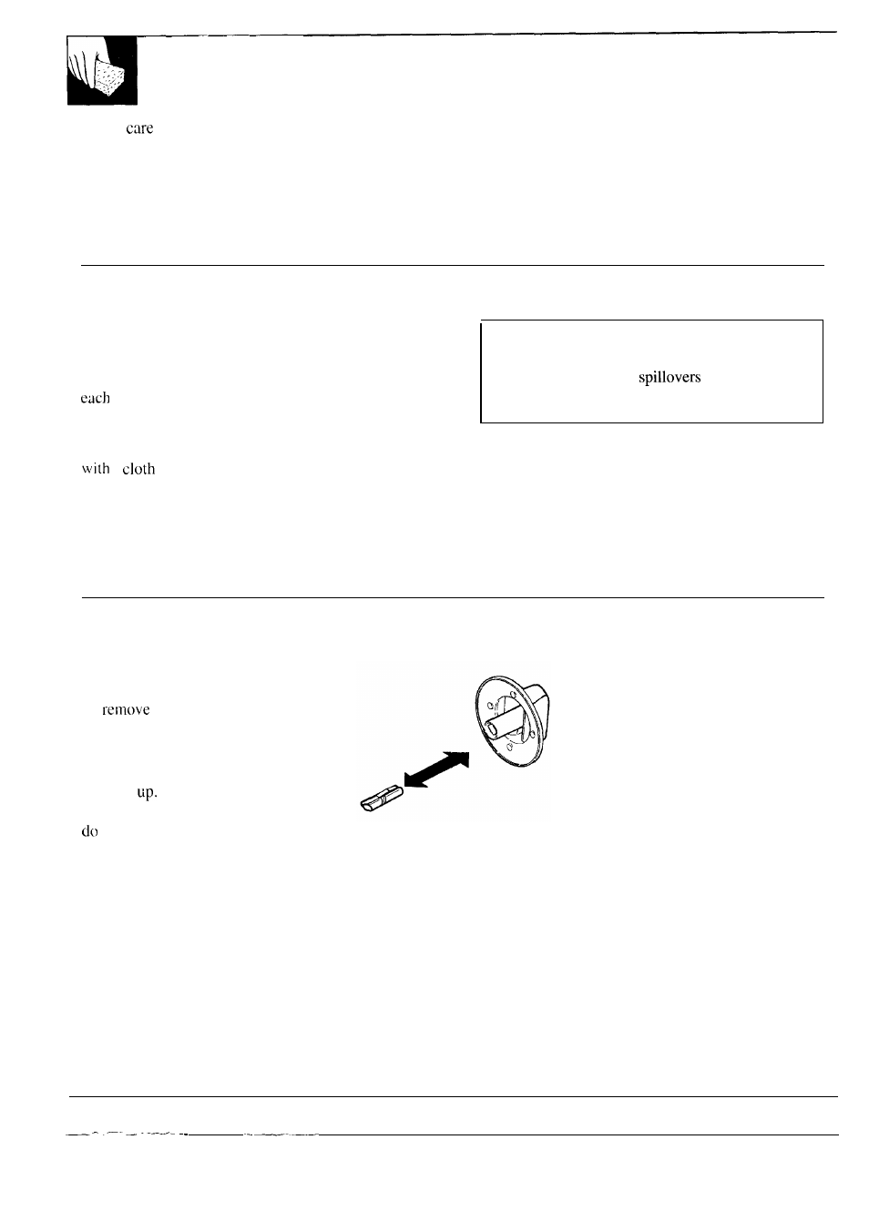 Controls 10, Care and cleaning 10-11, Controls | Care and cleaning..................io-l, And cleaning, Care | GE JGP630ER User Manual | Page 10 / 16