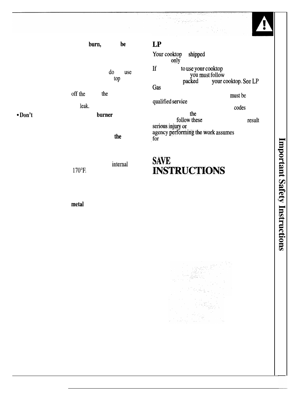 These | GE JGP630ER User Manual | Page 5 / 16