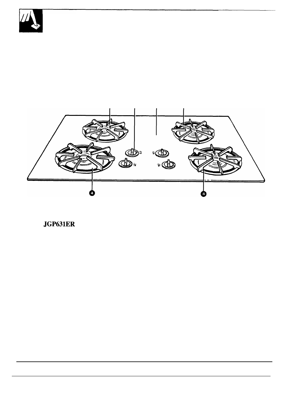 Operating instructions, tips, Features of your cooktop | GE JGP630ER User Manual | Page 6 / 16