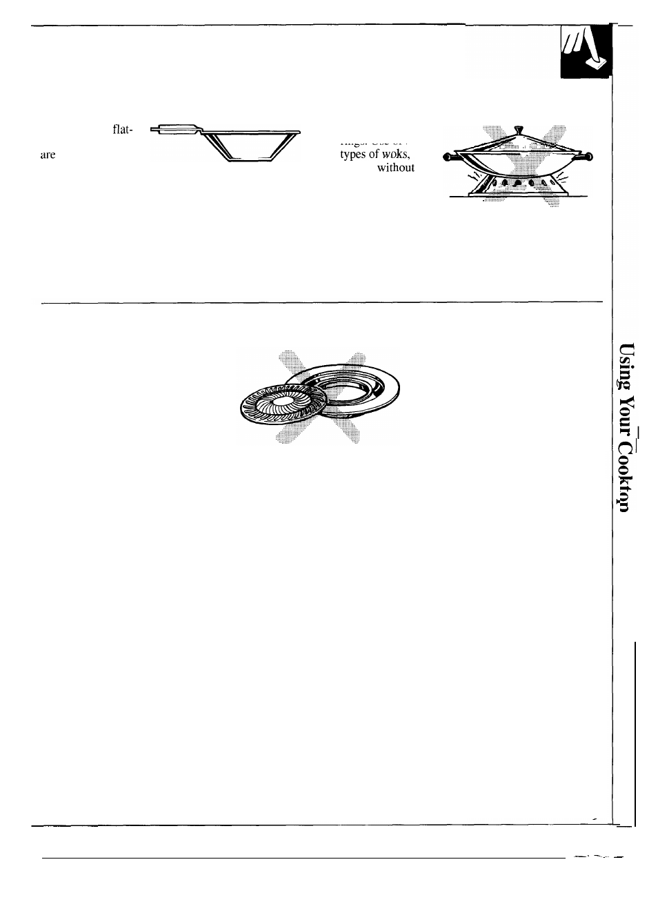 Wok cooking, Stove top grills | GE JGP630ER User Manual | Page 9 / 16