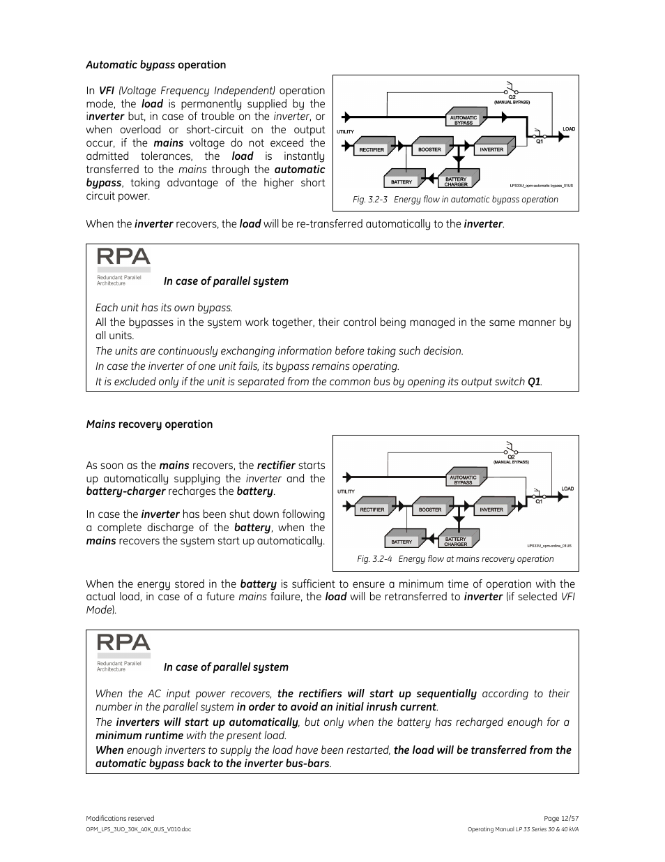 GE Industrial Solutions LP 33 Series 30 & 40 kVA Operating Manual User Manual | Page 12 / 57