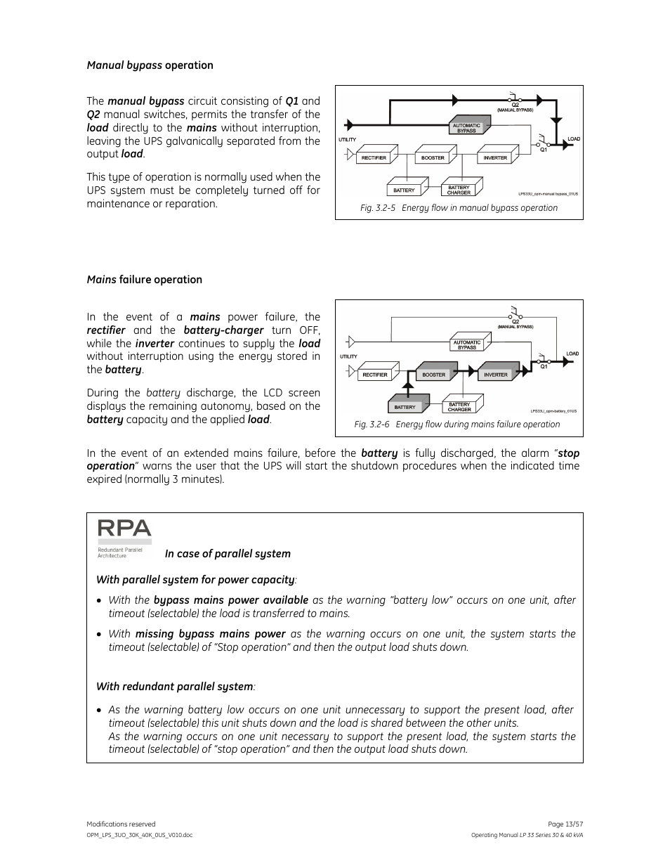 GE Industrial Solutions LP 33 Series 30 & 40 kVA Operating Manual User Manual | Page 13 / 57