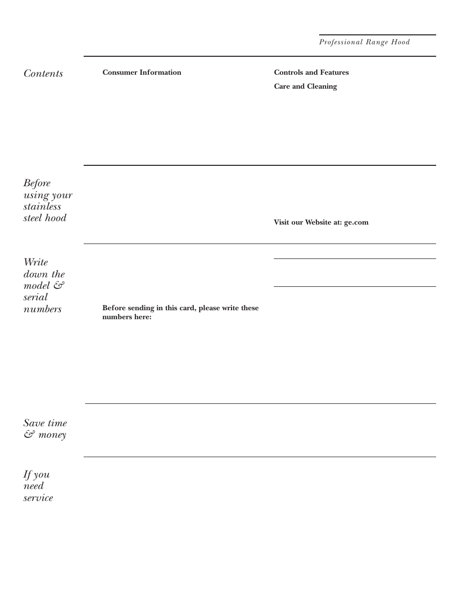 GE ZV48 User Manual | Page 2 / 12