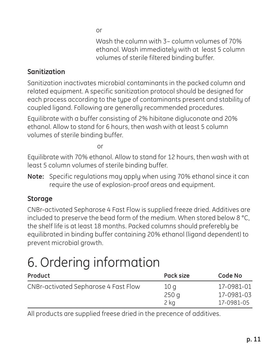 Ordering information | GE 71-5000-15 AD User Manual | Page 11 / 12