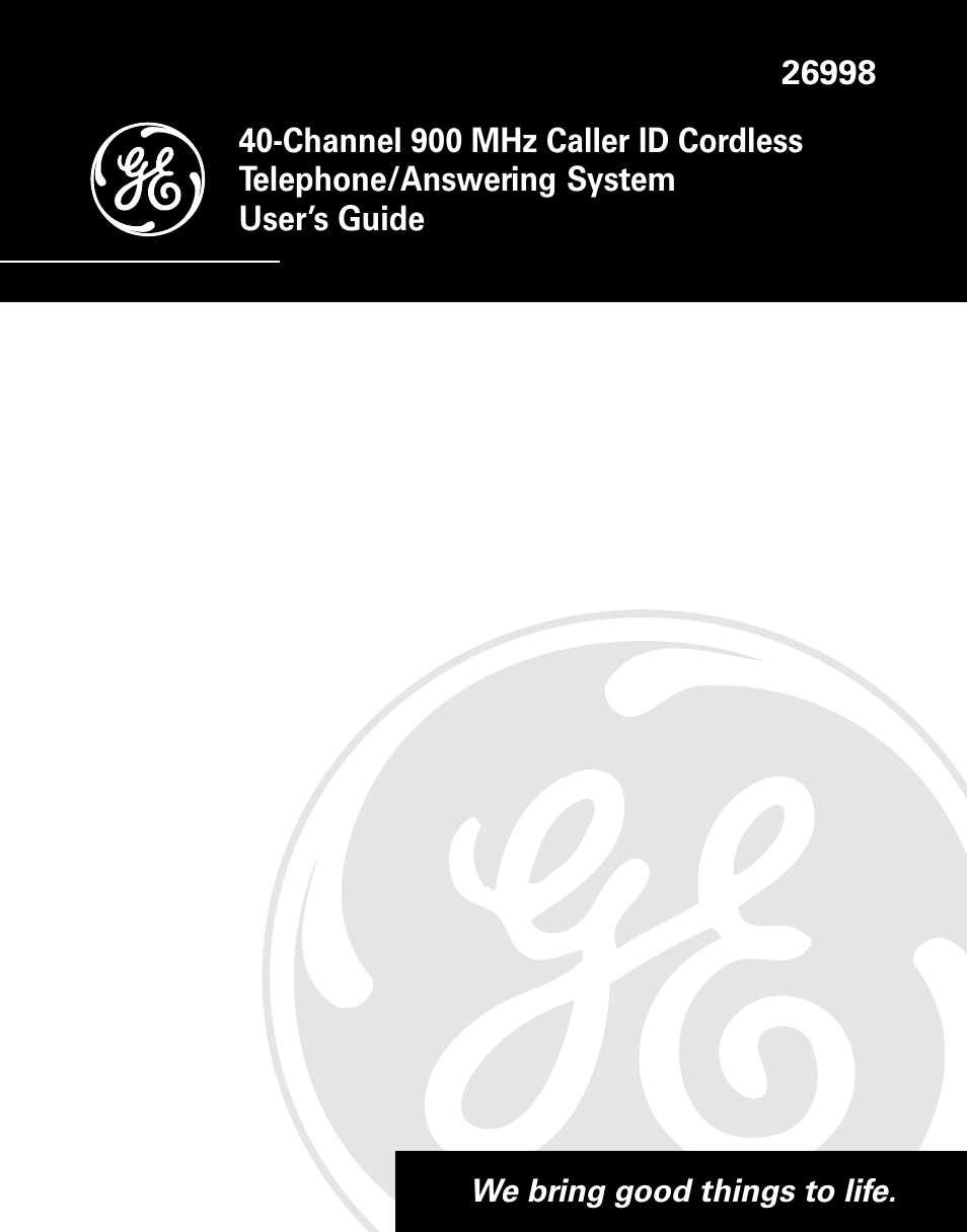 GE 26998 User Manual | 68 pages