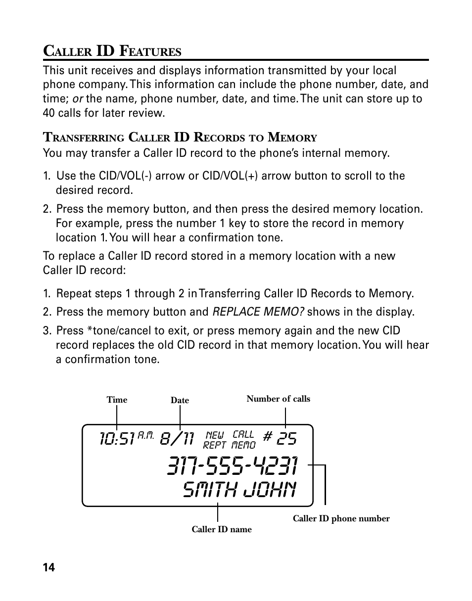 Smith john, Id f | GE 26998 User Manual | Page 14 / 68