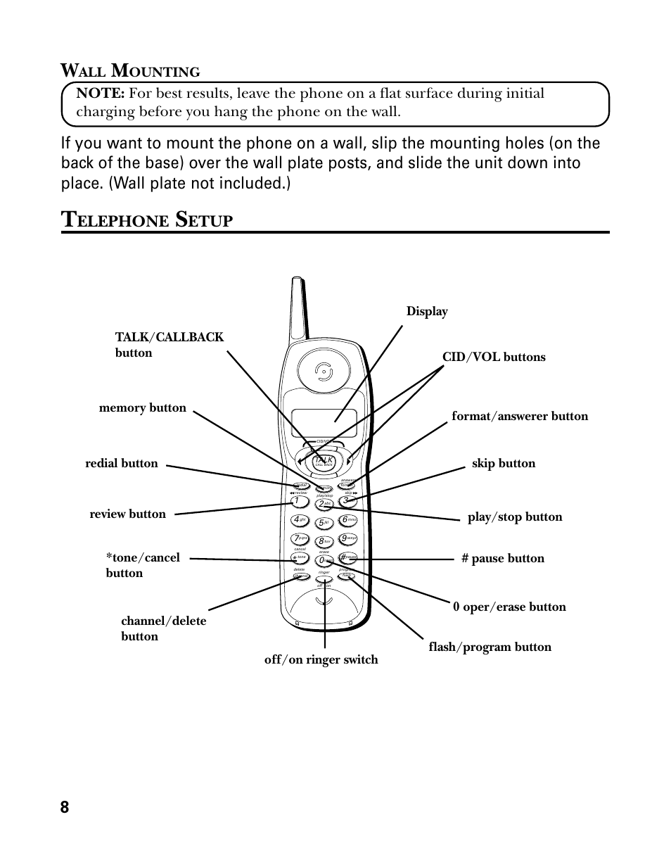 Elephone, Etup, Ounting | GE 26998 User Manual | Page 8 / 68