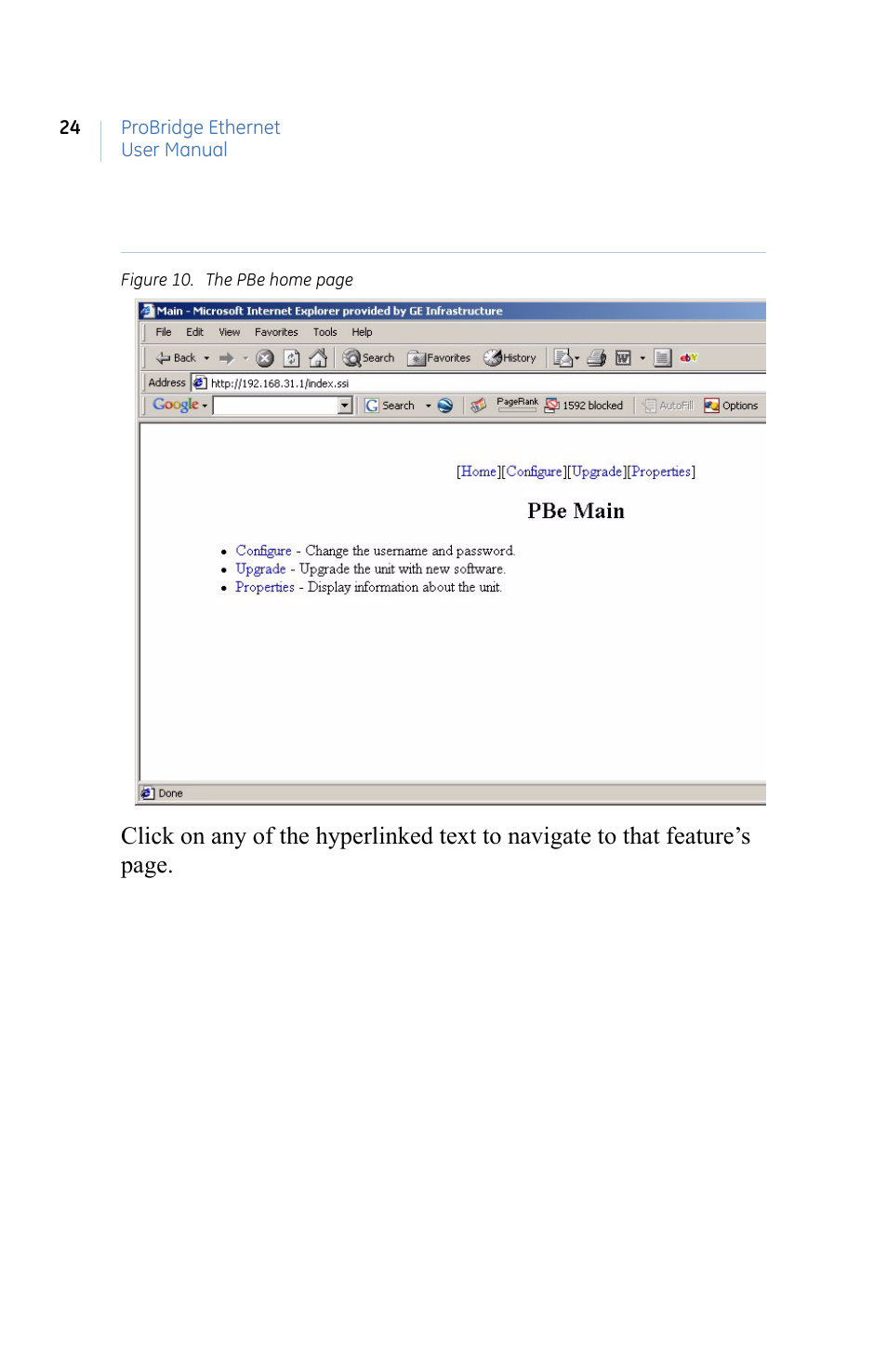 GE ProBridge PBe User Manual | Page 28 / 34