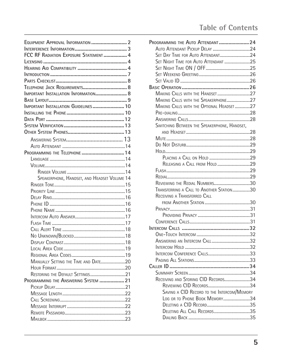 GE 25425 User Manual | Page 5 / 108