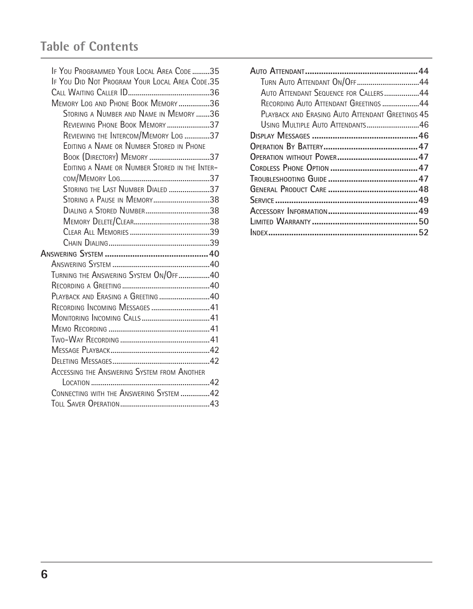 GE 25425 User Manual | Page 6 / 108