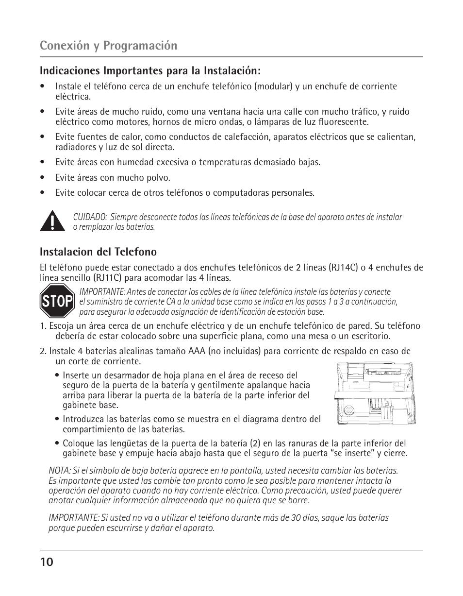 Conexión y programación | GE 25425 User Manual | Page 64 / 108