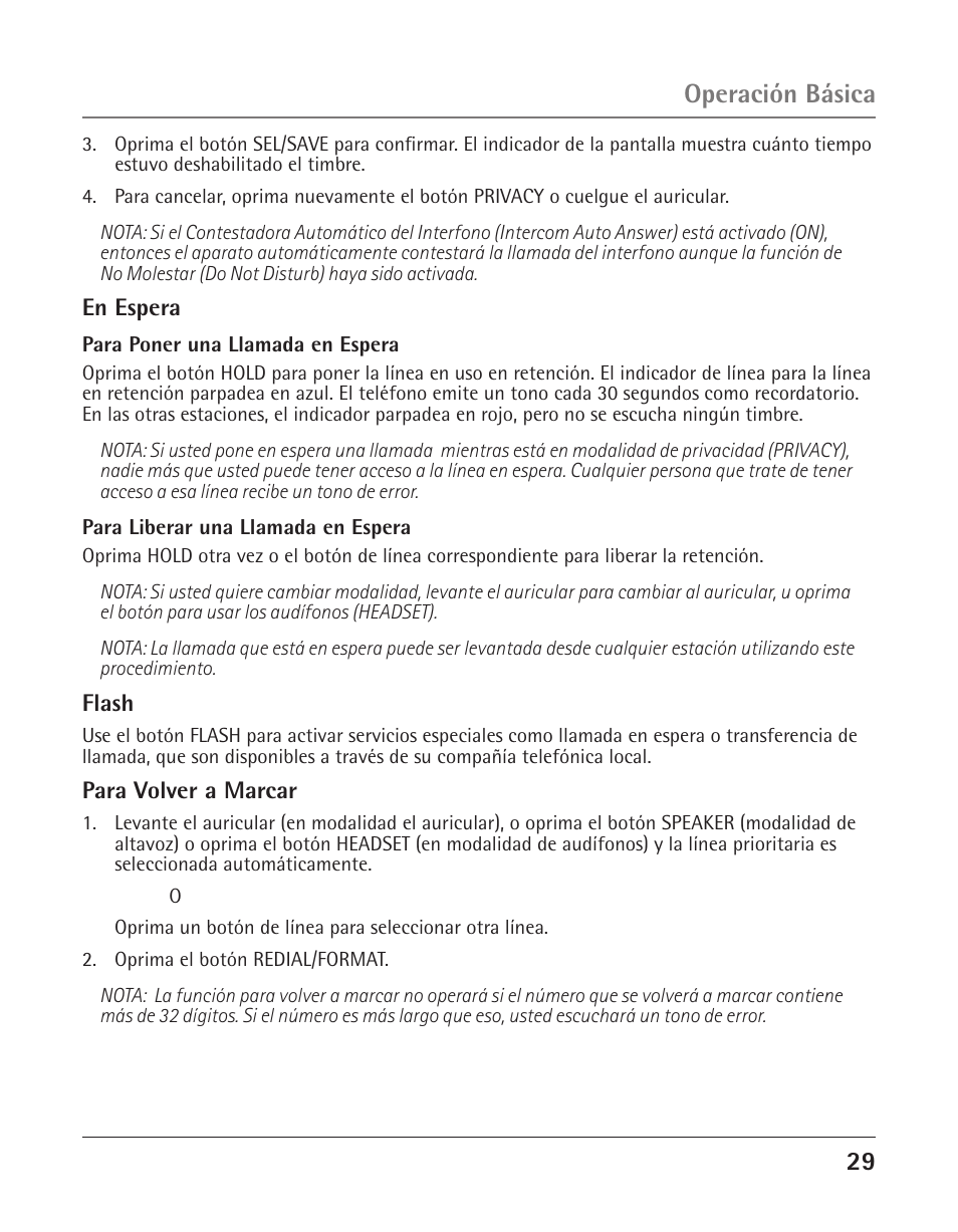 Operación básica | GE 25425 User Manual | Page 83 / 108