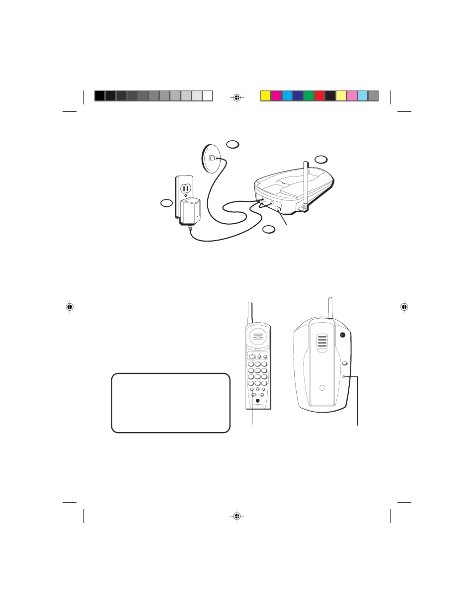 Installation, Esktop, Nstallation | Phone no, Pulse/tone switch, Ringer switch charge/in use light | GE 2-9755 User Manual | Page 5 / 20