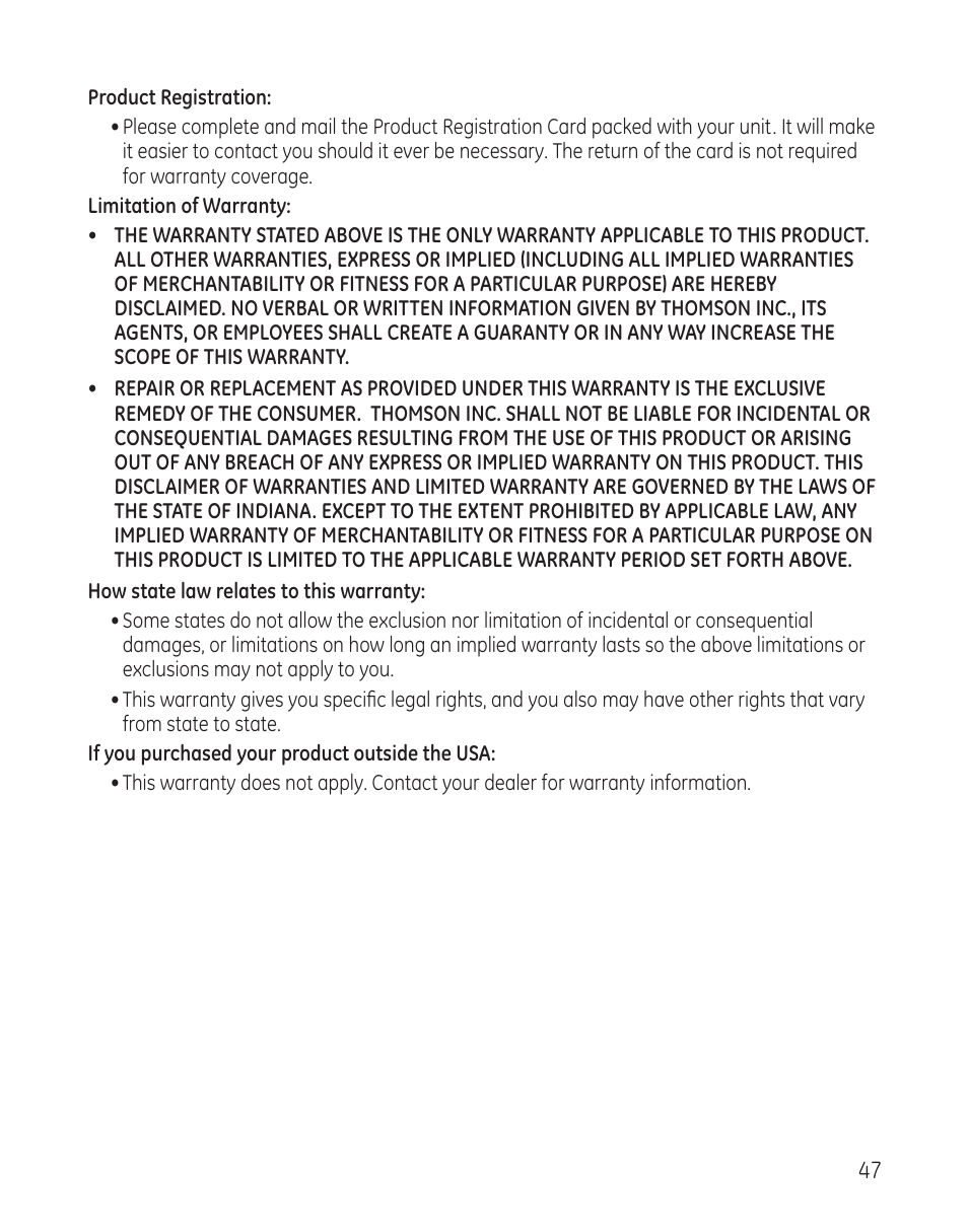 GE 25982 User Manual | Page 47 / 100