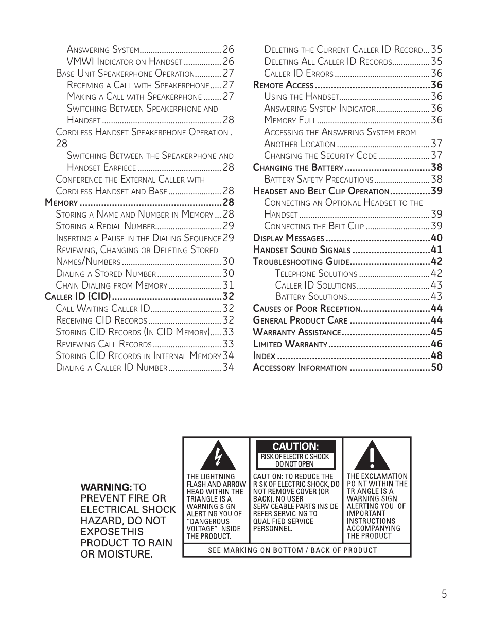 GE 25982 User Manual | Page 5 / 100