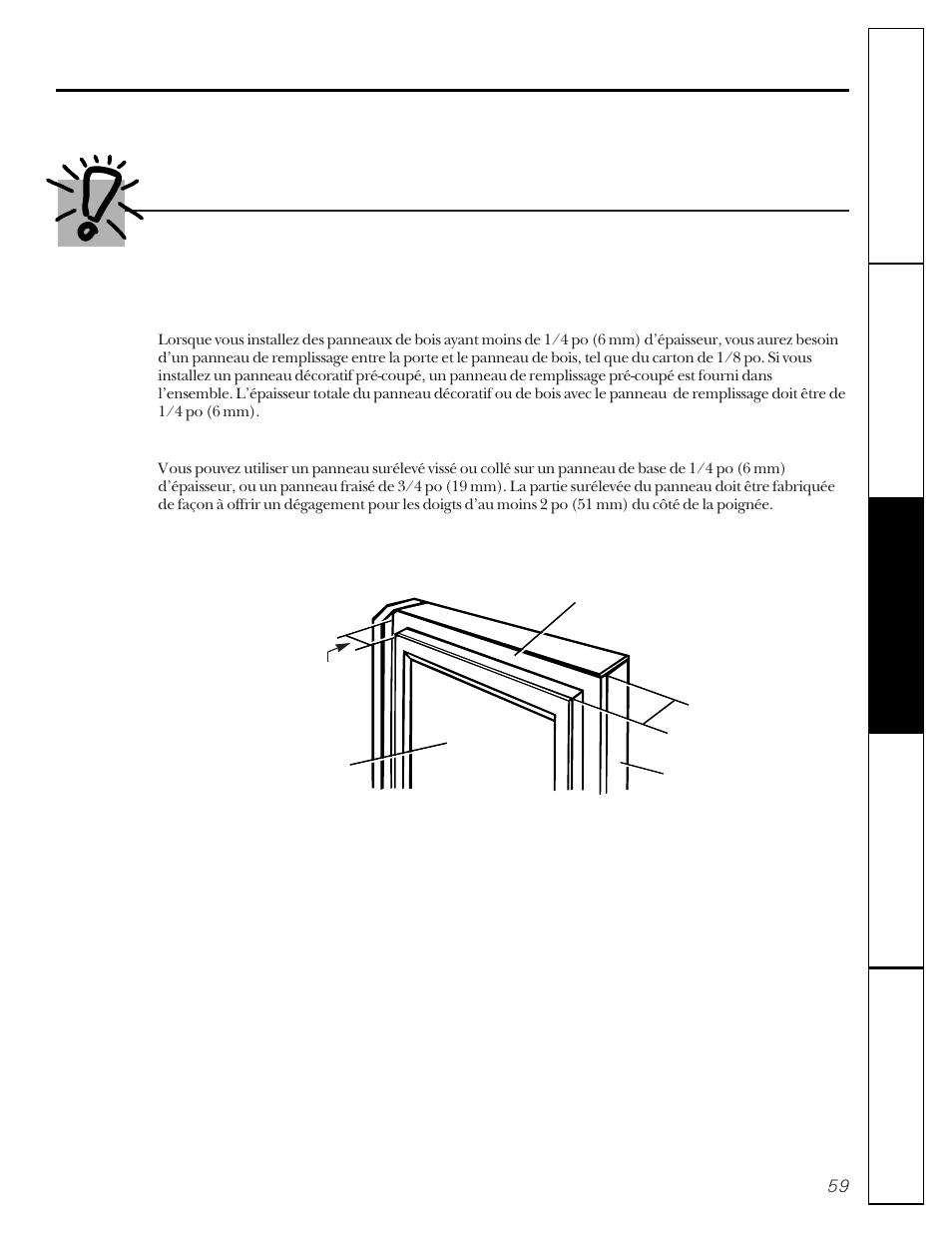 Ensembles de moulures et de panneaux décoratifs, Avant de commencer | GE 162D9617P005 User Manual | Page 59 / 108