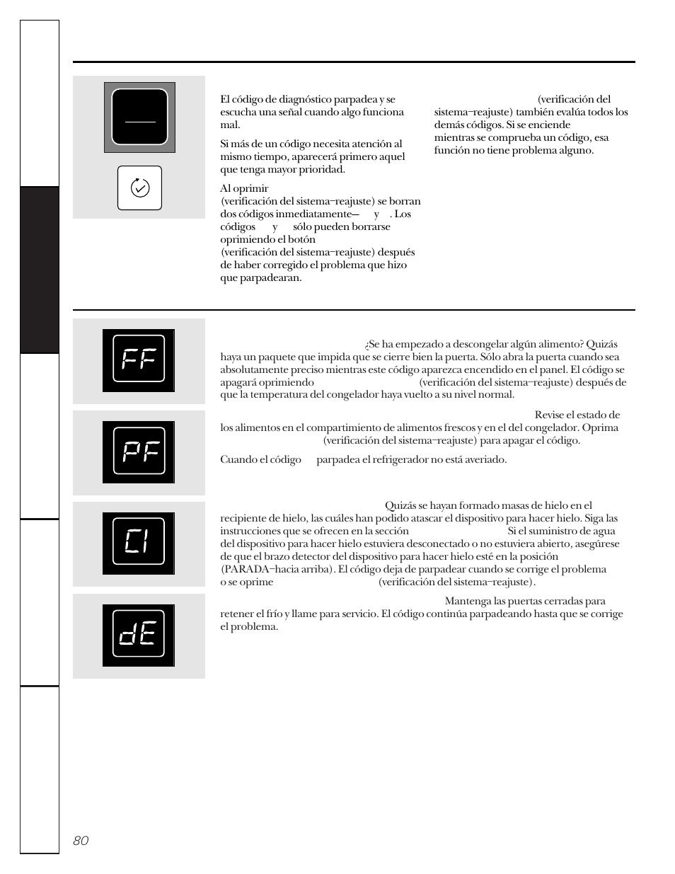 Los controles del refrigerador | GE 162D9617P005 User Manual | Page 80 / 108