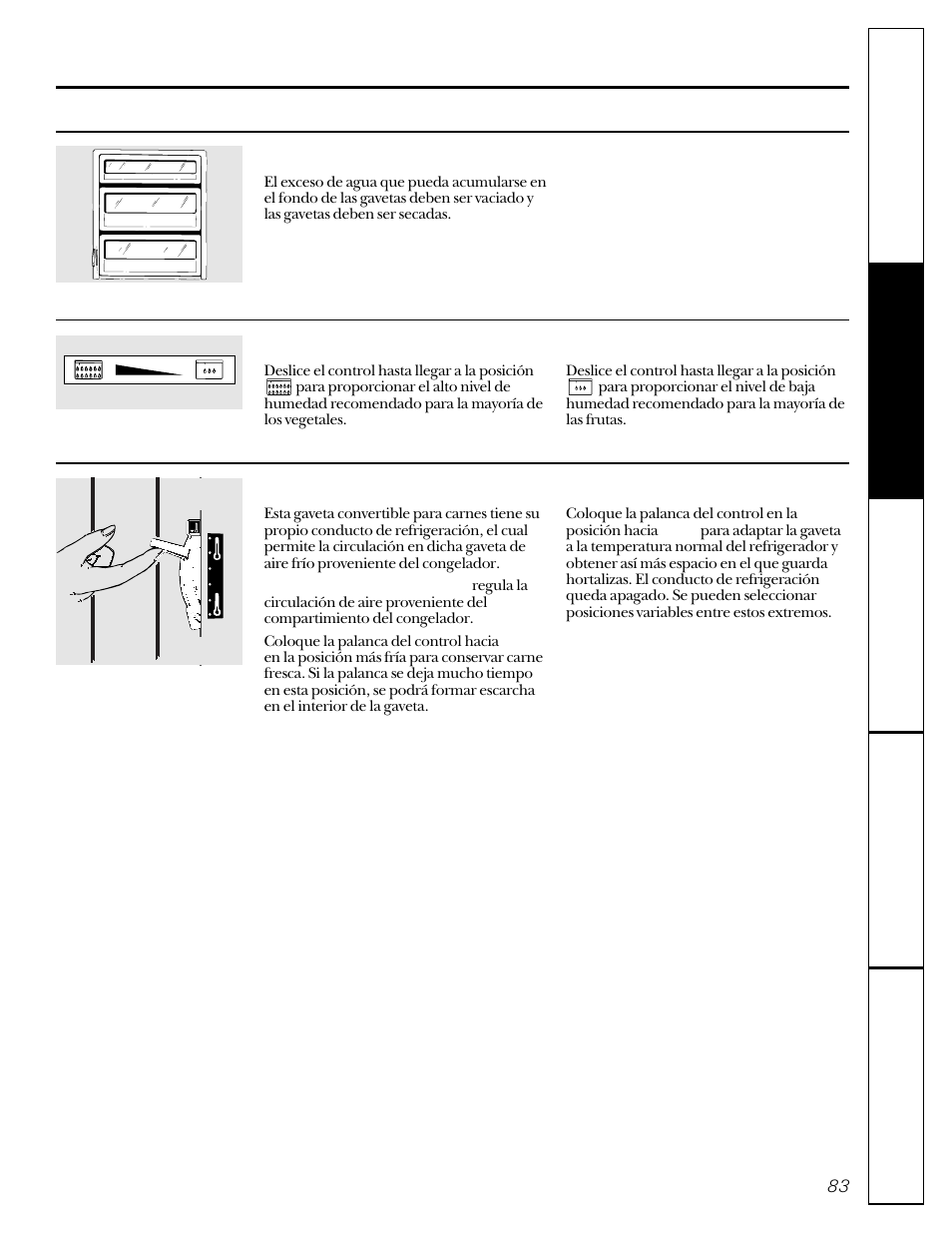 Gavetas para guardar | GE 162D9617P005 User Manual | Page 83 / 108