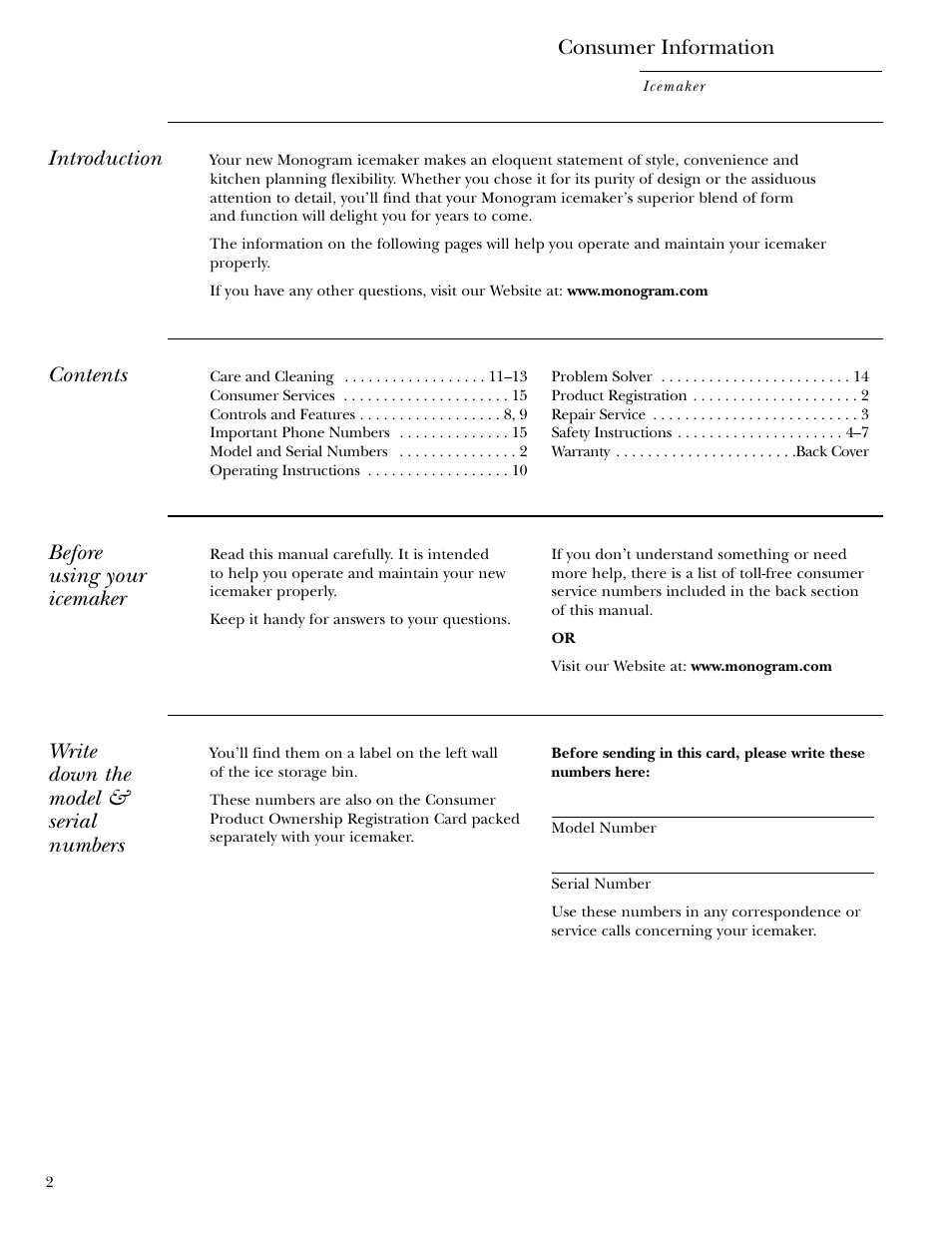 GE ZDI15 User Manual | Page 2 / 16