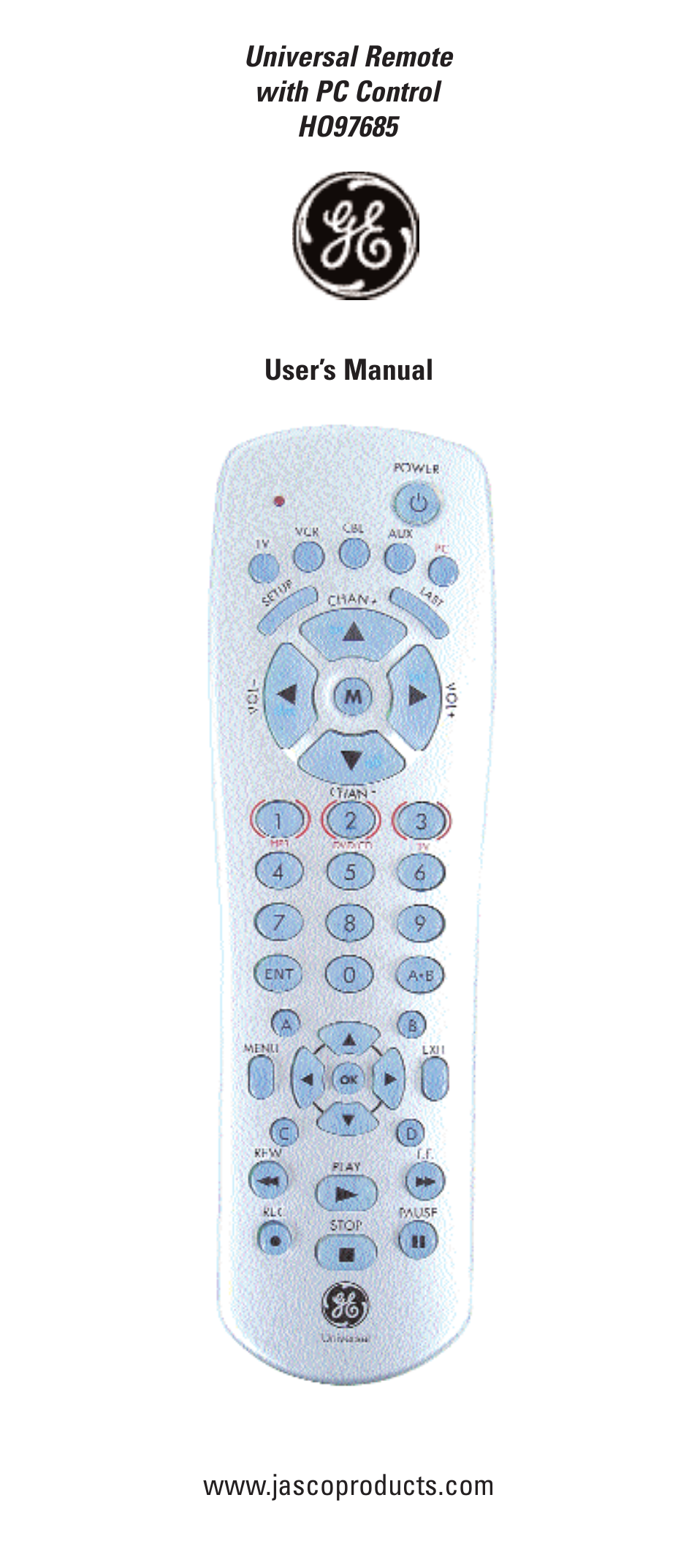 GE Universal Remote with PC Control HO97685 User Manual | 28 pages