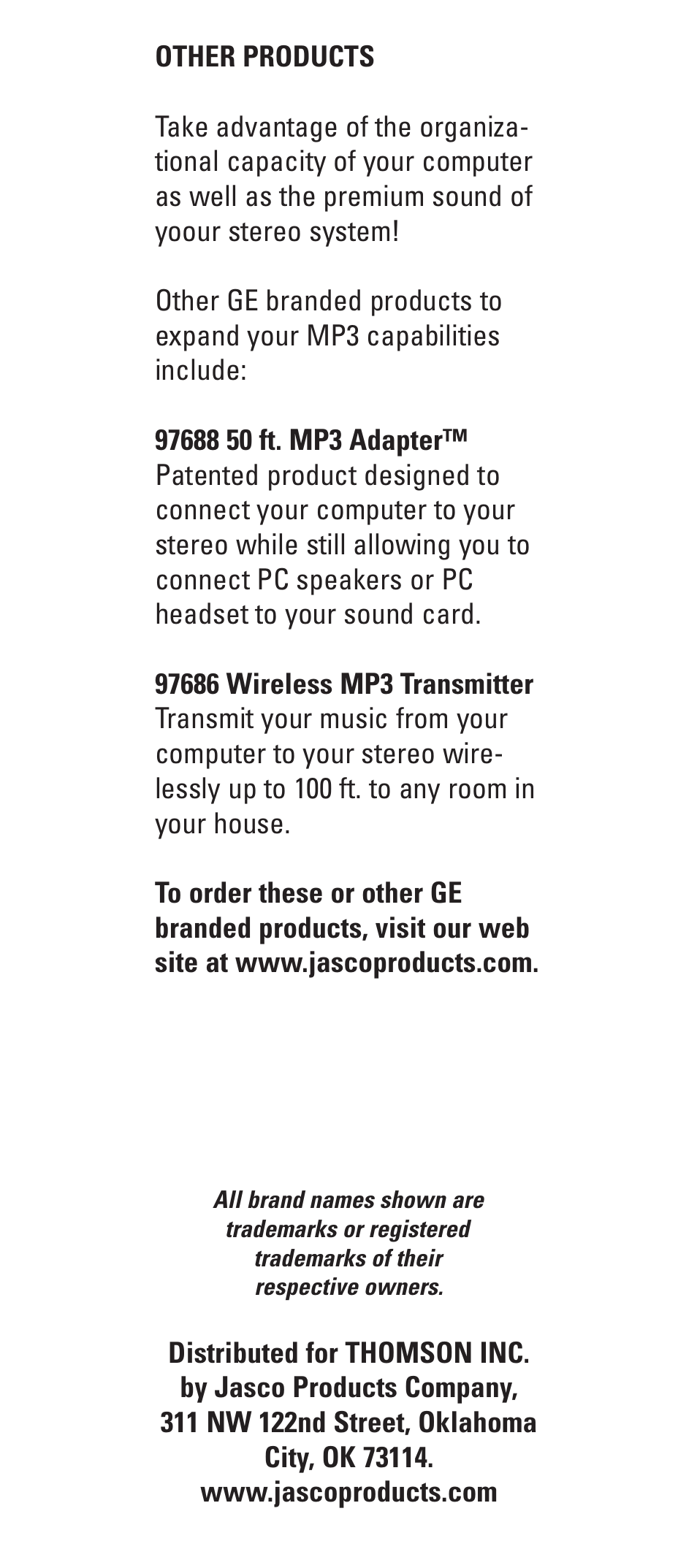 GE Universal Remote with PC Control HO97685 User Manual | Page 28 / 28