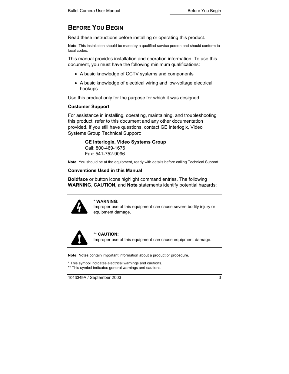 Before you begin | GE KTC-CBS24 User Manual | Page 3 / 16