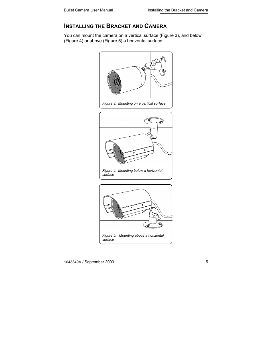 Installing the bracket and camera | GE KTC-CBS24 User Manual | Page 5 / 16