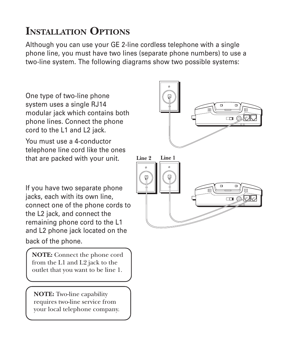 Installation options | GE 2-9926 User Manual | Page 5 / 26