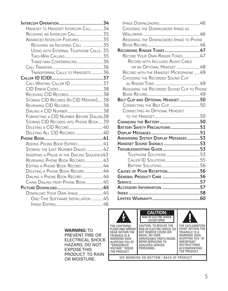 GE 00008005 User Manual | Page 5 / 62